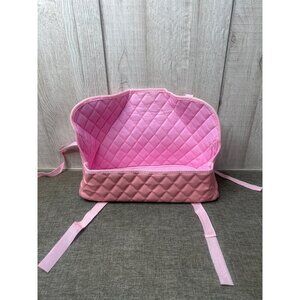 Car Seat Back Organizer PU Leather Quilted Pink Hanging Storage Pocket Holder